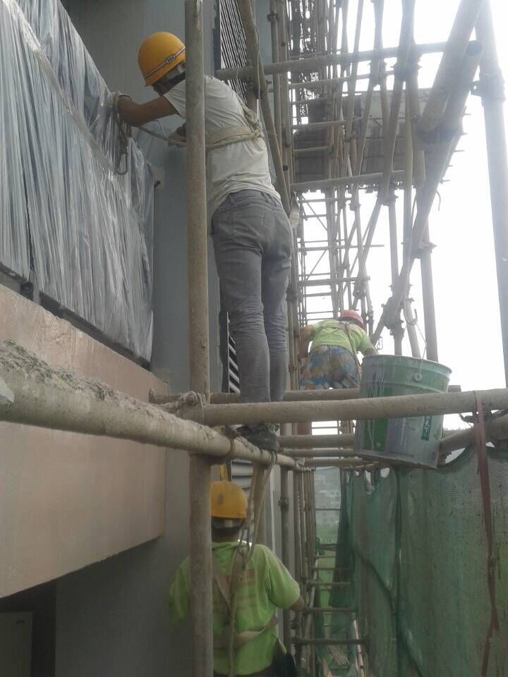 友情漆金沙外墻工程正式啟動(dòng)